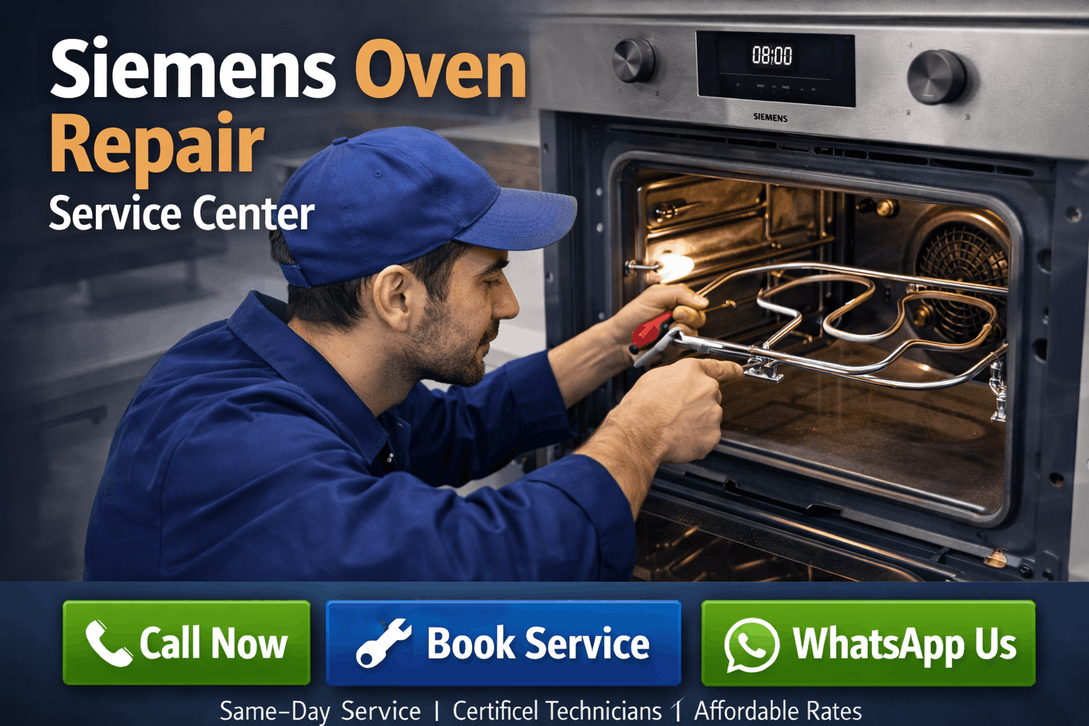 Siemens oven repair service center fixing heating element